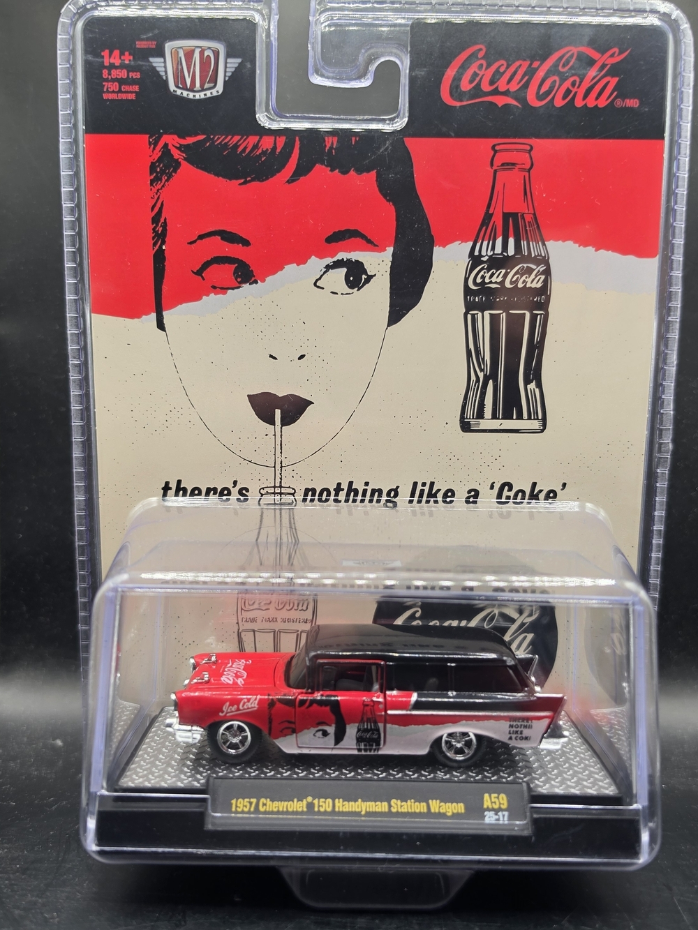 Machine Coca-Cola Red and Black Retro Packaging Backer Card